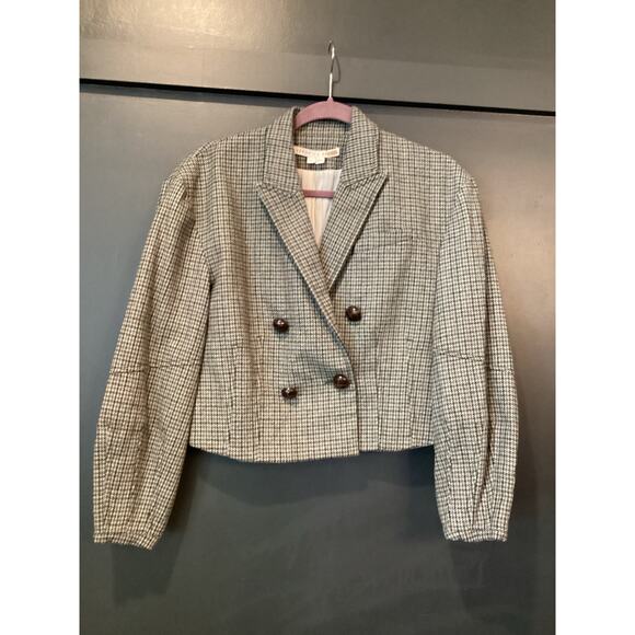 Veronica Beard SYBILLE HOUNDSTOOTH Double Breasted BLAZER JACKET size 0 - Picture 2 of 9